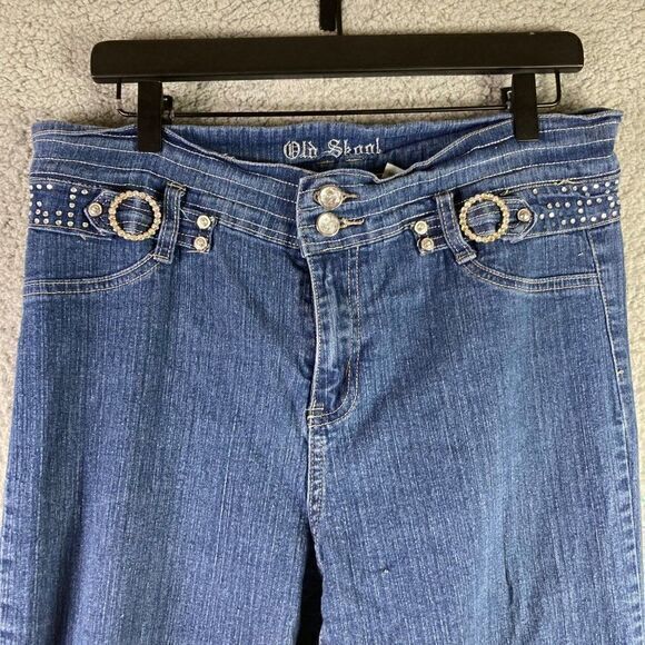 Jeans Womens Size 14 High Rise‎ Old Skool Straight Leg Cotton Denim Pockets Blue - Picture 8 of 12